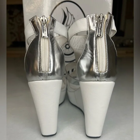 KELTON THE WINGS WOMENS WHITE WEDGES SZ EU 39 - Picture 4 of 10